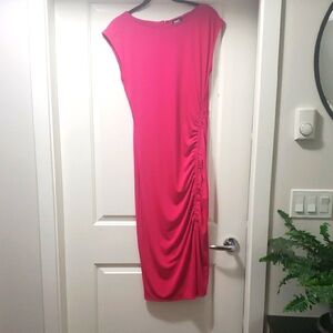 Elegant Pink Midi Dress